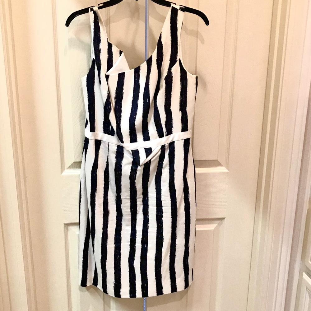 Antonio Melani black and white striped dress